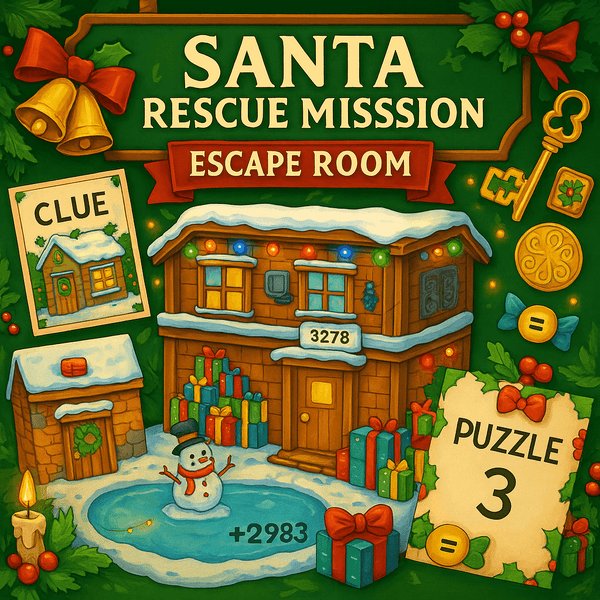 Santa Rescue Mission - Printable Escape Room Kit