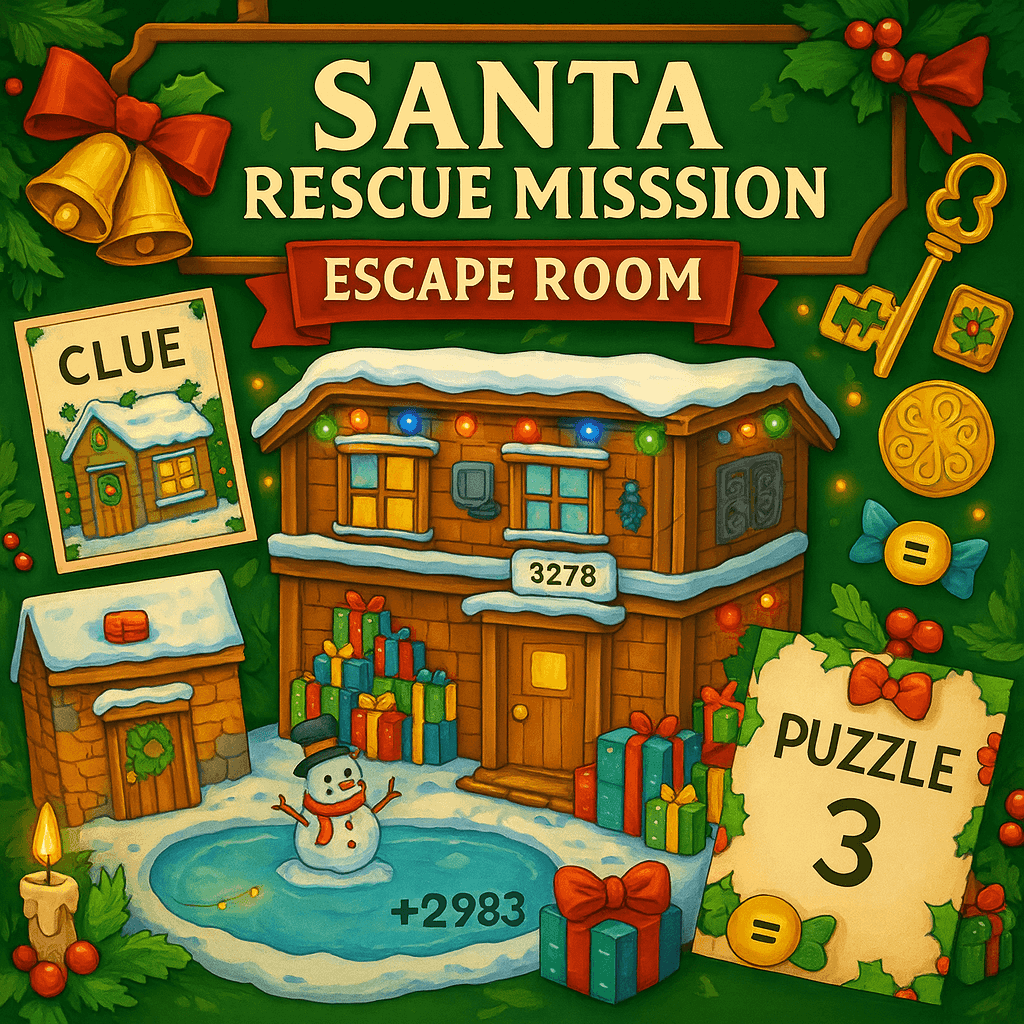 Santa Rescue Mission - Printable Escape Room Kit