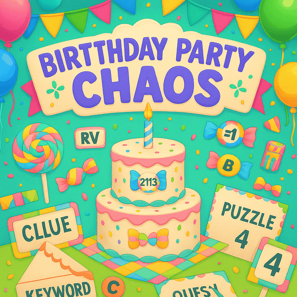 Birthday Party Chaos - Printable Escape Room Kit